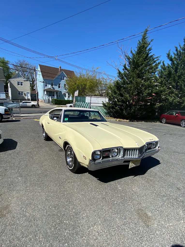 Classic Oldsmobile Cutlass at the shop
